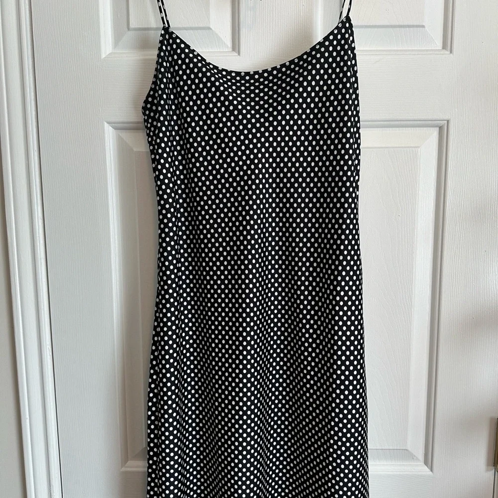 J. Crew Black and White Polka Dot Midi Dress - Picture 3 of 6